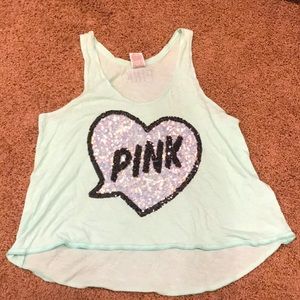 PINK light blue/green tank